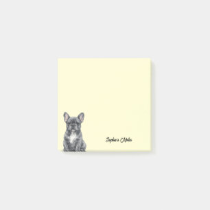 Cute Watercolor Bulldog Trendy Custom Post-it Notes