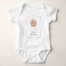 Cute Watercolor Bunny Baby Shower