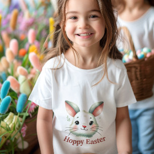 Cute Watercolor Bunny Face   Pastel Easter  Toddler T-Shirt