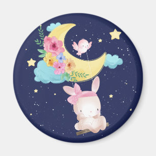 Cute Watercolor Bunny  Magnet