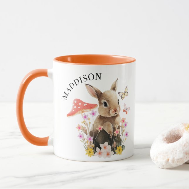 Cute Watercolor Bunny Mug (With Donut)