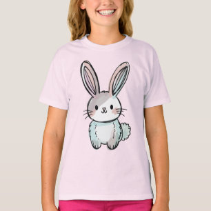 Cute Watercolor Bunny Rabbit - Adorable Hand-Drawn T-Shirt