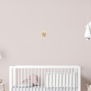 Cute Watercolor Bunny Sticker with Pink Bow Poster