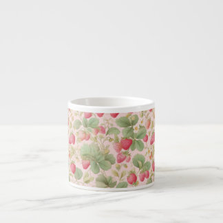 Cute Watercolor Bunny with Strawberries Espresso Cup