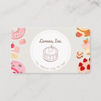 Cute Watercolor Business Card 