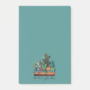 Cute Watercolor Cactus Garden In Pot Post-it Notes