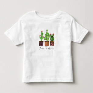 Cute Watercolor Cactus In Pots Toddler T-Shirt