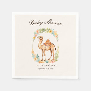 Cute Watercolor Camel Baby Shower Napkin