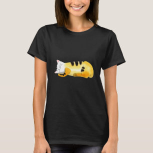 Cute Watercolor Cat Art Cool Novelty T-Shirt