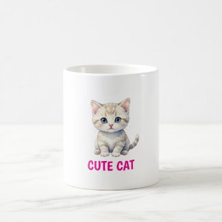 Cute Watercolor Cat Coffee Mug
