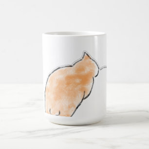 Cute Watercolor Cat Illustration Coffee Mug