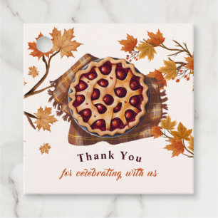 Cute Watercolor Cherry Pie Baby Shower Thank You Favour Tags