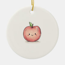 Cute Watercolor Chibi Apple