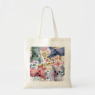 Cute Watercolor Chihuahuas – Colourful Dog Tote Ba Bag
