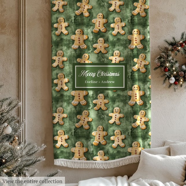 Cute watercolor Christmas gingerbread man blanket (Cute watercolor Christmas gingerbread man blanket)