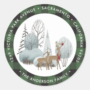 Cute Watercolor Christmas Return Address Labels