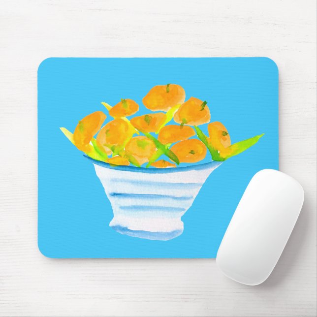 Cute watercolor Christmas trees Mouse Pad (With Mouse)