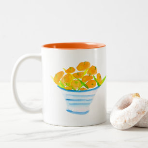 Cute watercolor Christmas trees Two-Tone Coffee Mu Mug