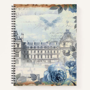 Cute watercolor city square notebook