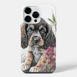 CUTE WATERCOLOR COCKER SPANIEL PUPPY DOG iPhone 14 PRO MAX CASE