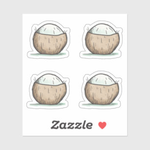 Cute Watercolor Coconut