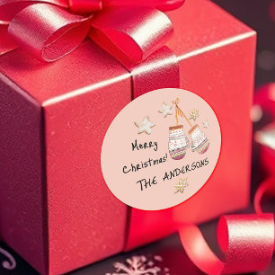 Cute Watercolor Country Rustic Illustrations Classic Round Sticker