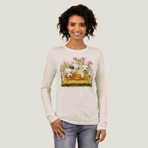 Cute Watercolor Dalmatian Puppies Tri-Blend Shirt