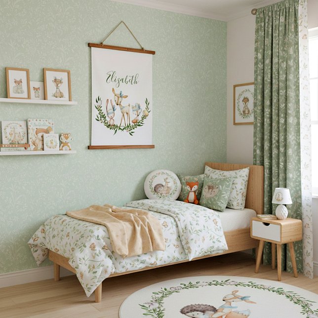 Cute watercolor deer baby   hanging tapestry (Creator Uploaded)