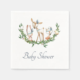 Cute watercolor deer napkin