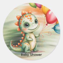Cute Watercolor Dinosaur Baby Shower