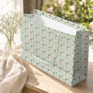 Cute Watercolor Dinosaur Kids Large Gift Bag