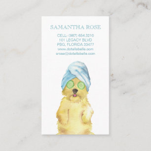 Cute Watercolor Dog Business Cards