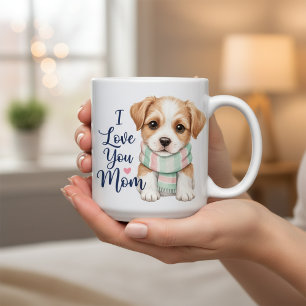 Cute Watercolor Dog Mom Gift Coffee Cup