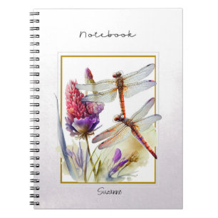 Cute Watercolor Dragonfly Notebook