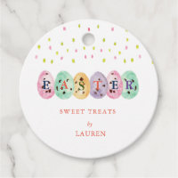  Cute watercolor Easter eggs Easter candy Round