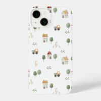 Cute Watercolor Farm Pattern