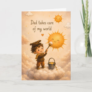 Cute Watercolor Father’s Day Greeting Card