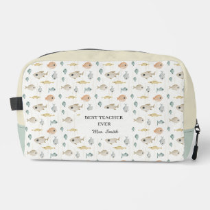 Cute Watercolor Fish Best Teacher Ever Dopp Kit
