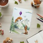 Cute Watercolor Fox Fly Away Forest Scene  Postcard<br><div class="desc">This design may be personalised in the area provided by changing the photo and/or text. Or it can be customised by clicking Personalise this Template and then choosing the click to customise further option and delete or change the colour of the background, add text, change the text colour or style,...</div>