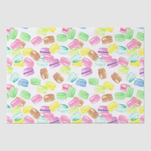 Cute Watercolor French Macaroon Macaron Pattern Tissue Paper