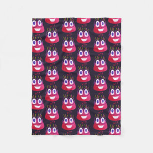 Cute Watercolor Geek Candy Character Math Pattern Fleece Blanket