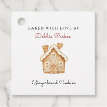 Cute watercolor gingerbread house Baked with Love