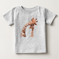 Cute Watercolor Giraffe Mum or Dad & calf Baby