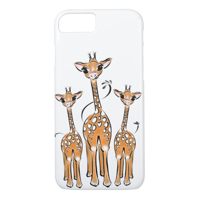 Cute watercolor Giraffes Case-Mate iPhone Case (Back)