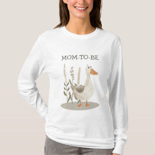 Cute Watercolor Goose Mum-To-Be T-Shirt