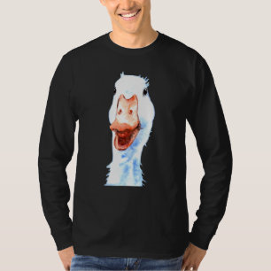 Cute Watercolor Goose Water Fowl Geese 1 T-Shirt