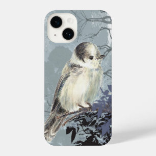 Cute Watercolor Grey Grey Jay Bird Wildlife Art iPhone 14 Case