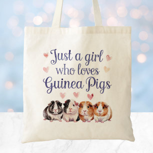 Cute Watercolor Guinea Pig Tote Bag