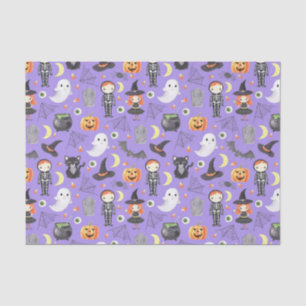 Cute Watercolor Halloween Costume Kids Tissue Paper