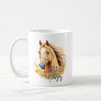 Cute Watercolor Horse Coffee Mug